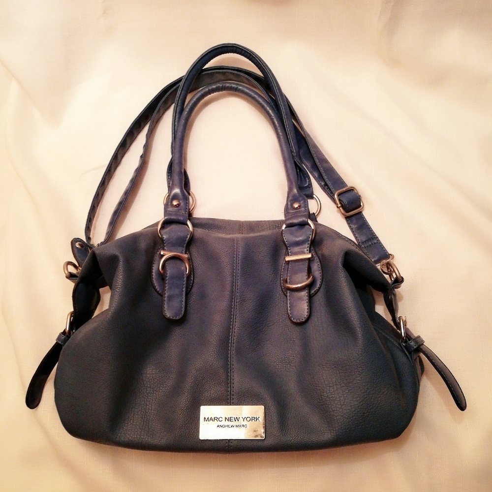 Marc New York blue leather medium shoulder bag